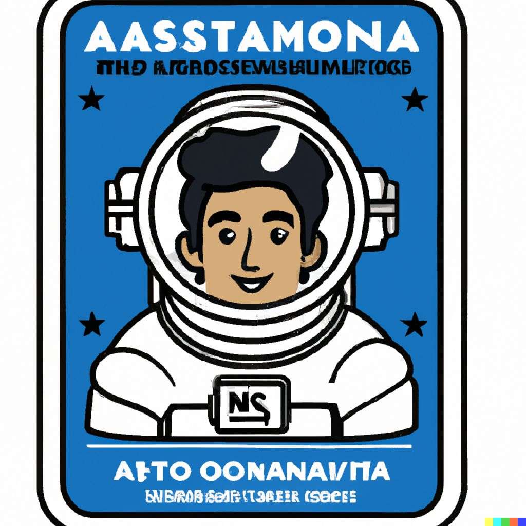 an astronaut, pictorial mark